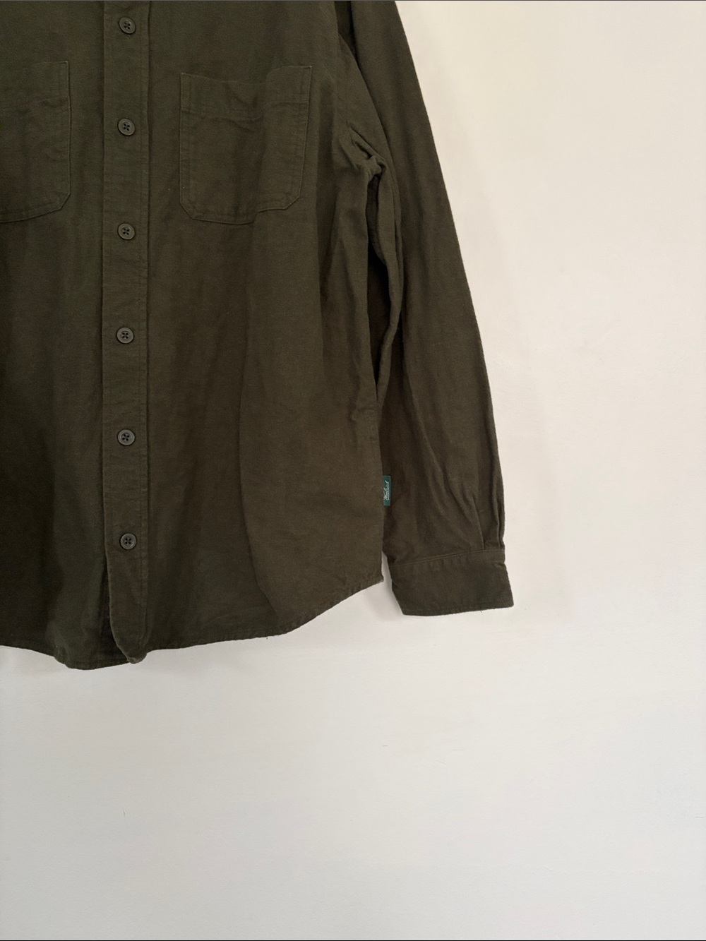 Woolrich Olive Green flannel Shirt - The Green Label - Picture 5 of 5